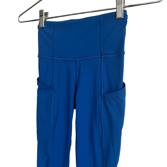 Lululemon Fast and Free High-Rise Crop 23", Blazer Blue Tone, Size 0 - Picture 6 of 10